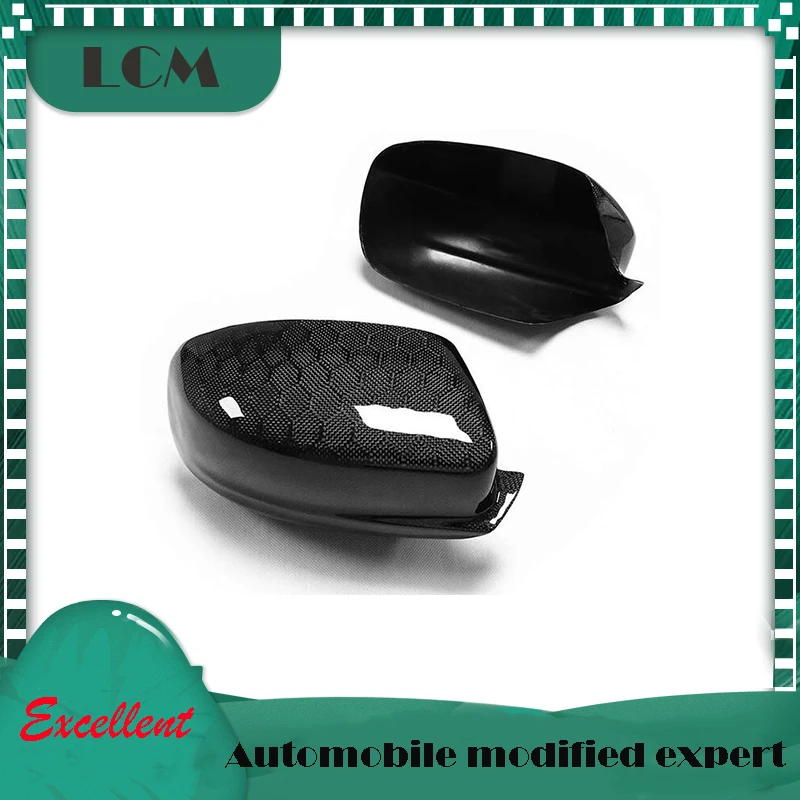 

2011-2021 For Dodge Charger 2011 For Chrysler 300C Body Side Rearview Caps Honeycomb Real Carbon Fiber Add On Style Mirror Cover