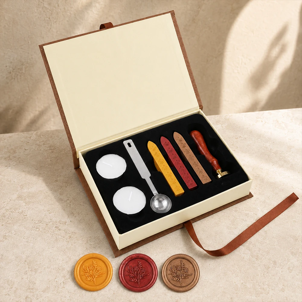 Wax Seal Stamp Set - Kit Stempel Segel Lilin 3D Motif
