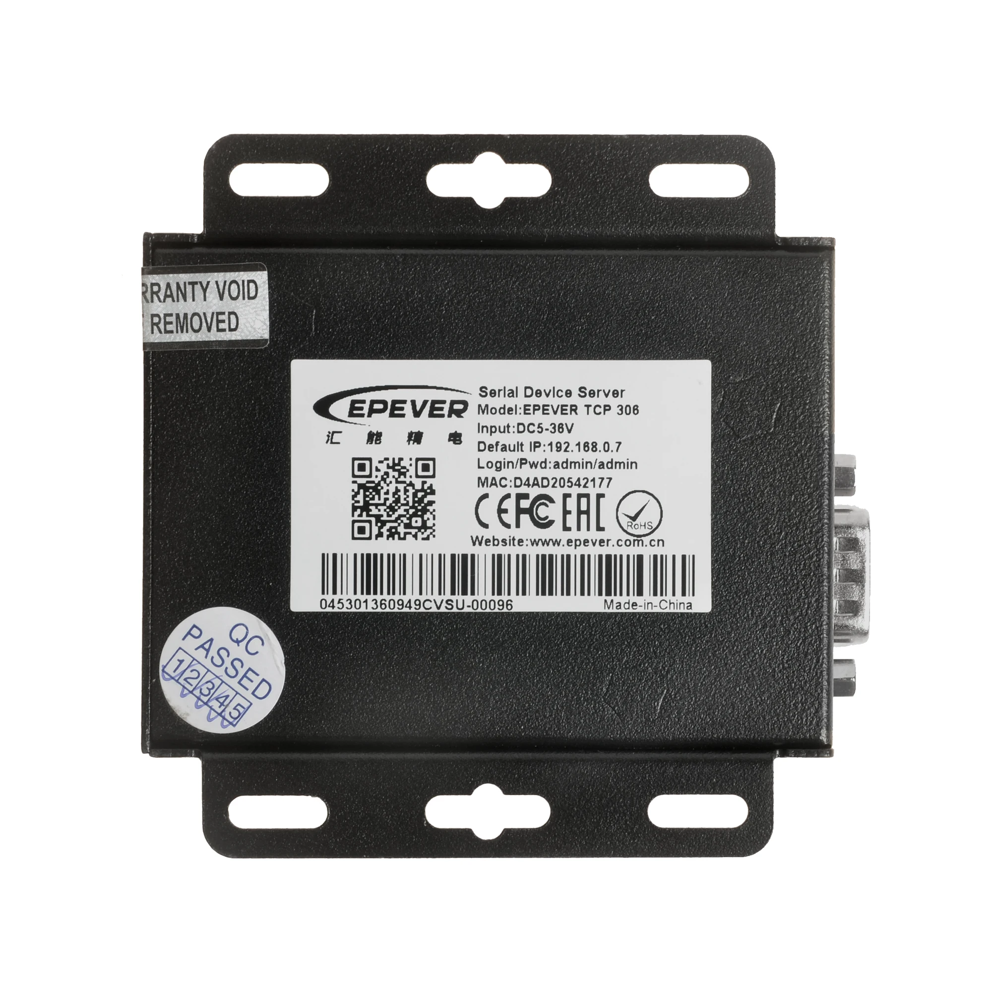 EPEVER TCP 306 Serial Port Networking Server Ethernet Convert Module Serial port For Solar Controller Regulator