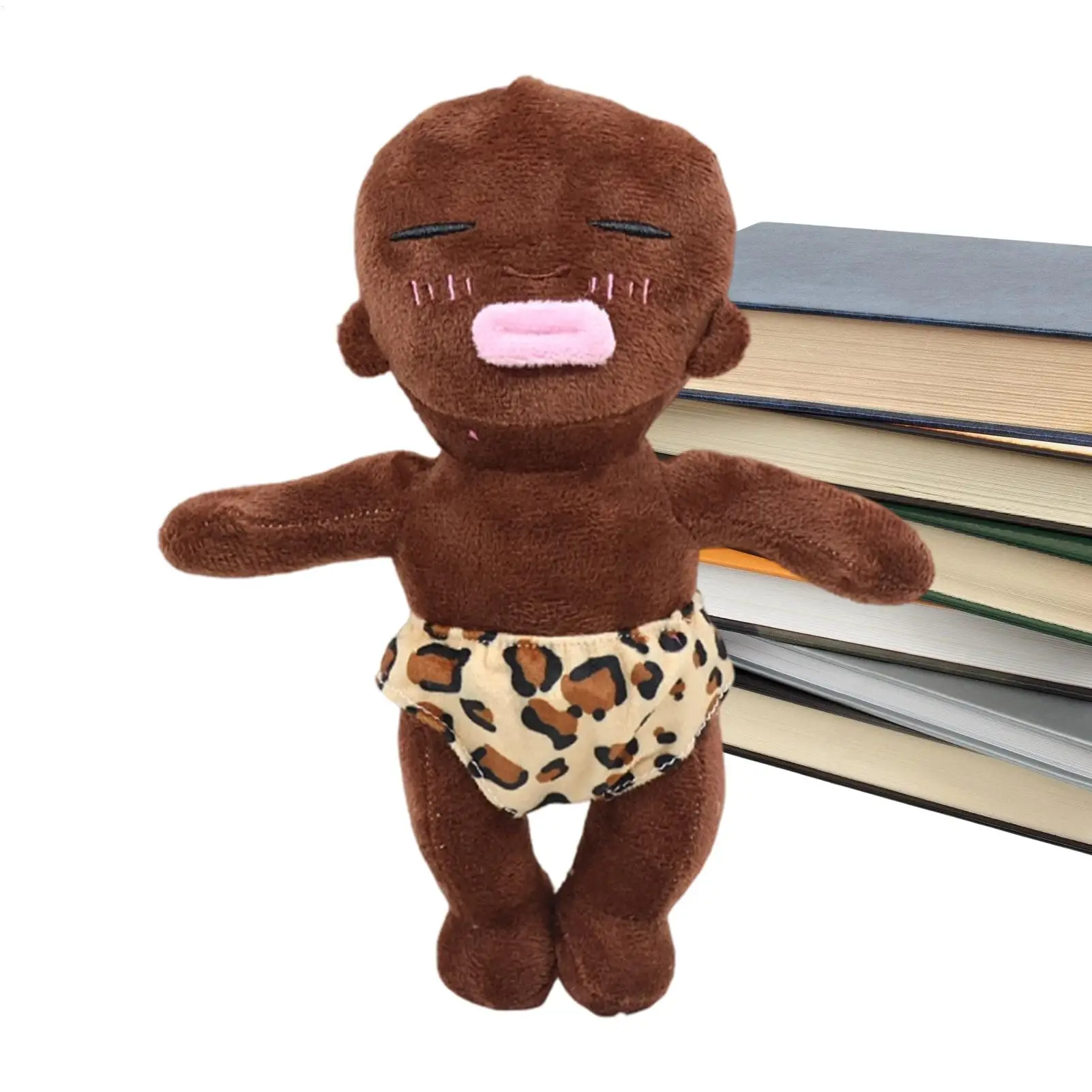 

Cartoon Plush Figure Soft Stuffed Toy Hugging Pillows Black Dolls Figure For Friends Children Boys Girls Nursery Home School