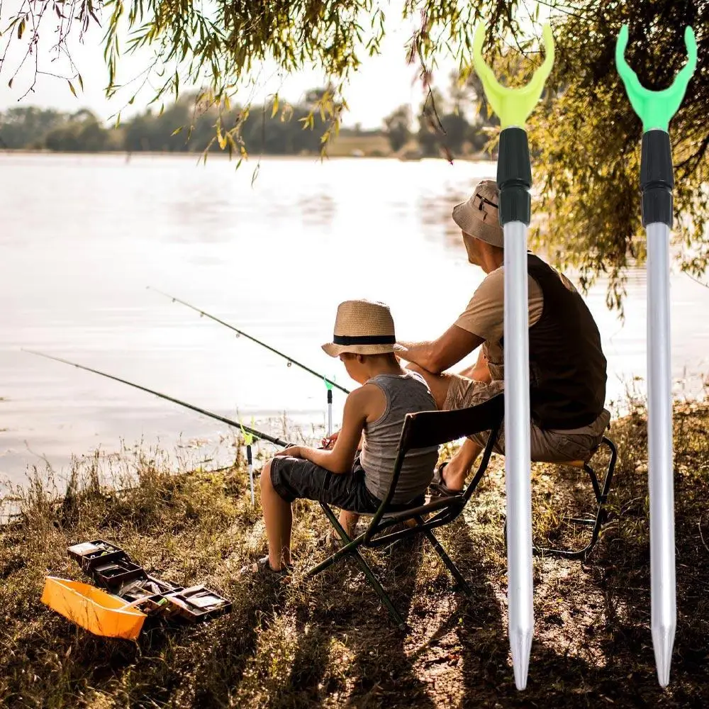 

Aluminum Alloy Telescopic Fishing Stand Telescopic Adjustable Fishing Rod Holder Fixed Portable Extending