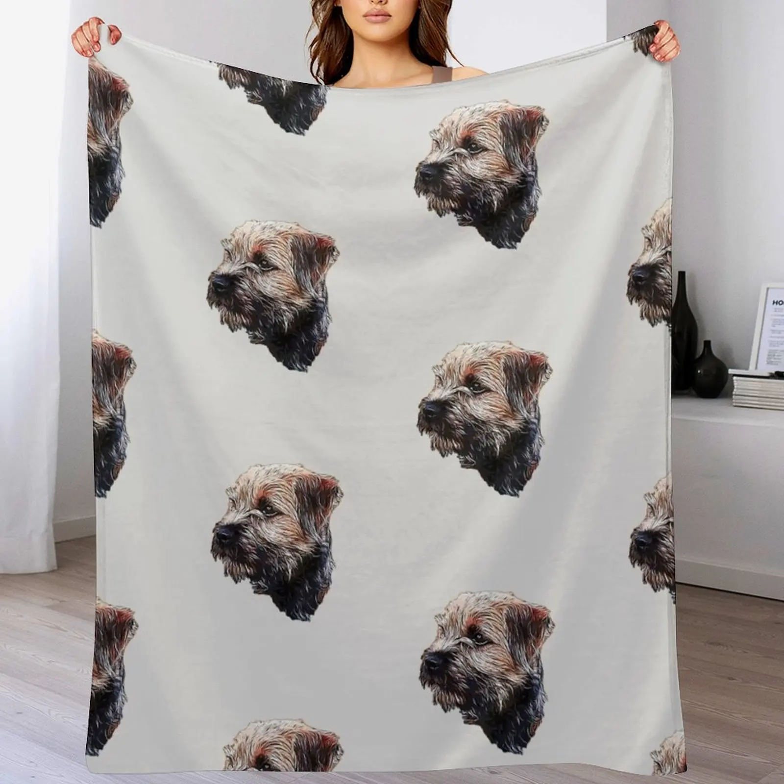 Border Terrier Throw Blanket Decorative Sofa Luxury Designer Blankets