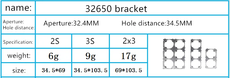 32650 bateria litowa uchwyt stałe połączenie łączenie klamra połączenie siedzenia akumulator cylindryczny