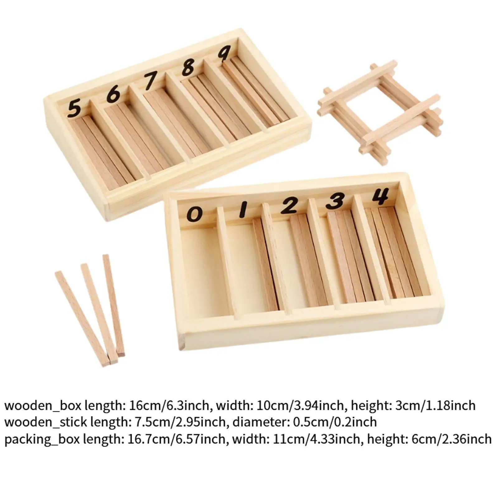 Scatola per mandrini in legno Giocattoli matematici educativi precoci Matematica per ragazzi in età prescolare Ragazze Bambini Forniture per la scuola materna 3 anni
