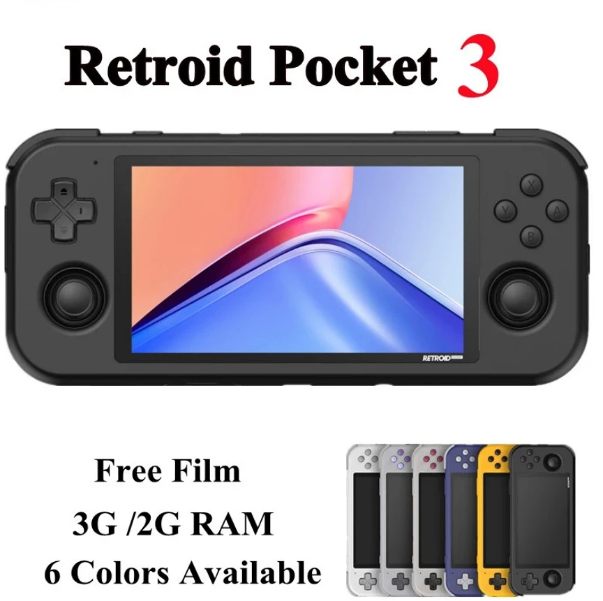 Retroid Pocket 3 3G+32G 4.7Inch Touch Screen Android 11 Handheld Game Console HD Output Steam Play Waterproof Video Game Console