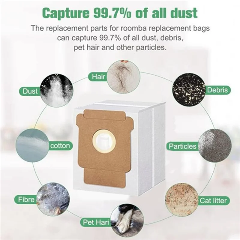 Per Irobot Roomba Plus 505/405 Combo Robot Aspirapolvere Spazzola Filtro HEPA Mop Panno Sacchetto per la Polvere Kit di Sostituzione (16 PZ) Spare-A58E