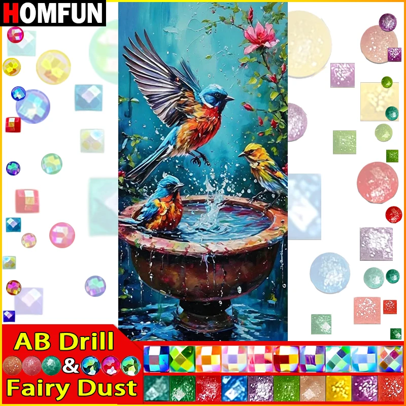 HOMFUN Fairy Dust AB 5D pittura diamante fai da te \