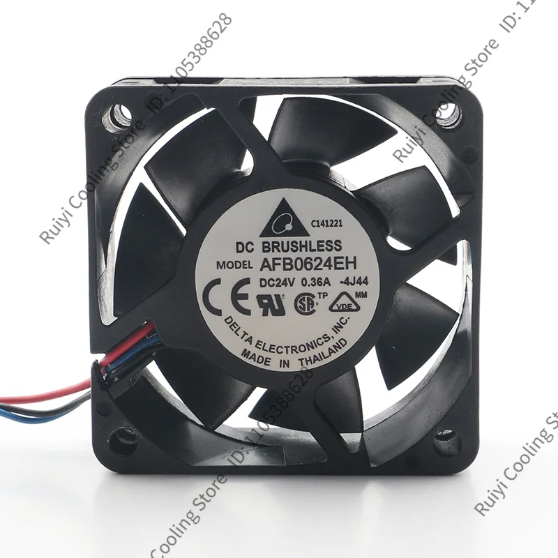 Delta 5V 12V 48V DC 24V 0.36A AC EC 6025 60X60X25MM 6CM Double Ball Bearing Laege air Volume Inverter AFB0624EH-4J44 Cooling Fan
