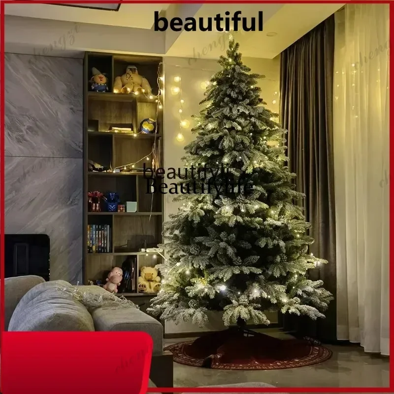 Snow PE pine needle Christmas tree, luxury window snow 3 meters encryption 10 feet pine cone Christmas tree simulation H a48