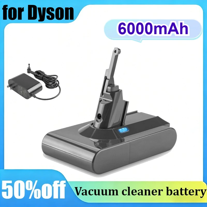 

6000mAh for Dyson V6 V7 V8 V10 Handheld Vacuum Cleaners Replacement Lithium Battery