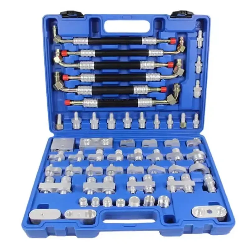 Automotive air conditioner leak detection tool Large truck construction vehicle leak plugging and leak testing, joint segmented