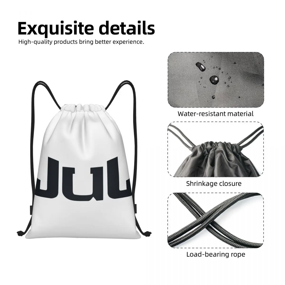 Jul Logo Drawstring Bags Women Men Foldable Gym Sports Sackpack French Rapper Music Training Backpacks