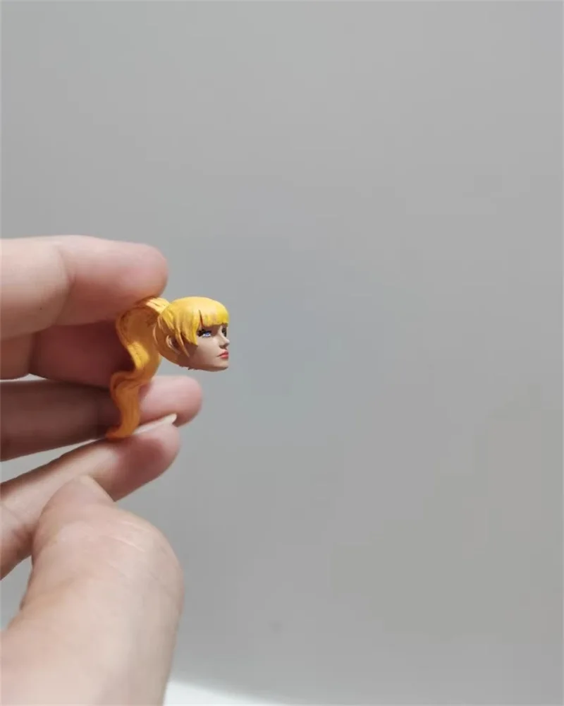 Little 1/18 Soldier Accessories Double Edged Female Warrior Head Carving Model Toy Fit 3.75'' Action Figures Body In Stock