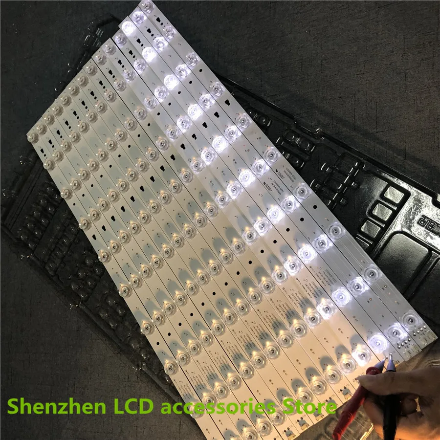 14 قطعة/الوحدة LED الخلفية شريط مصابيح ل كونكا LED55K35U LED55D10A-2C14AG-01 1 قطعة = 57 سنتيمتر 10 المصابيح (1led = 3 فولت) 100% جديد