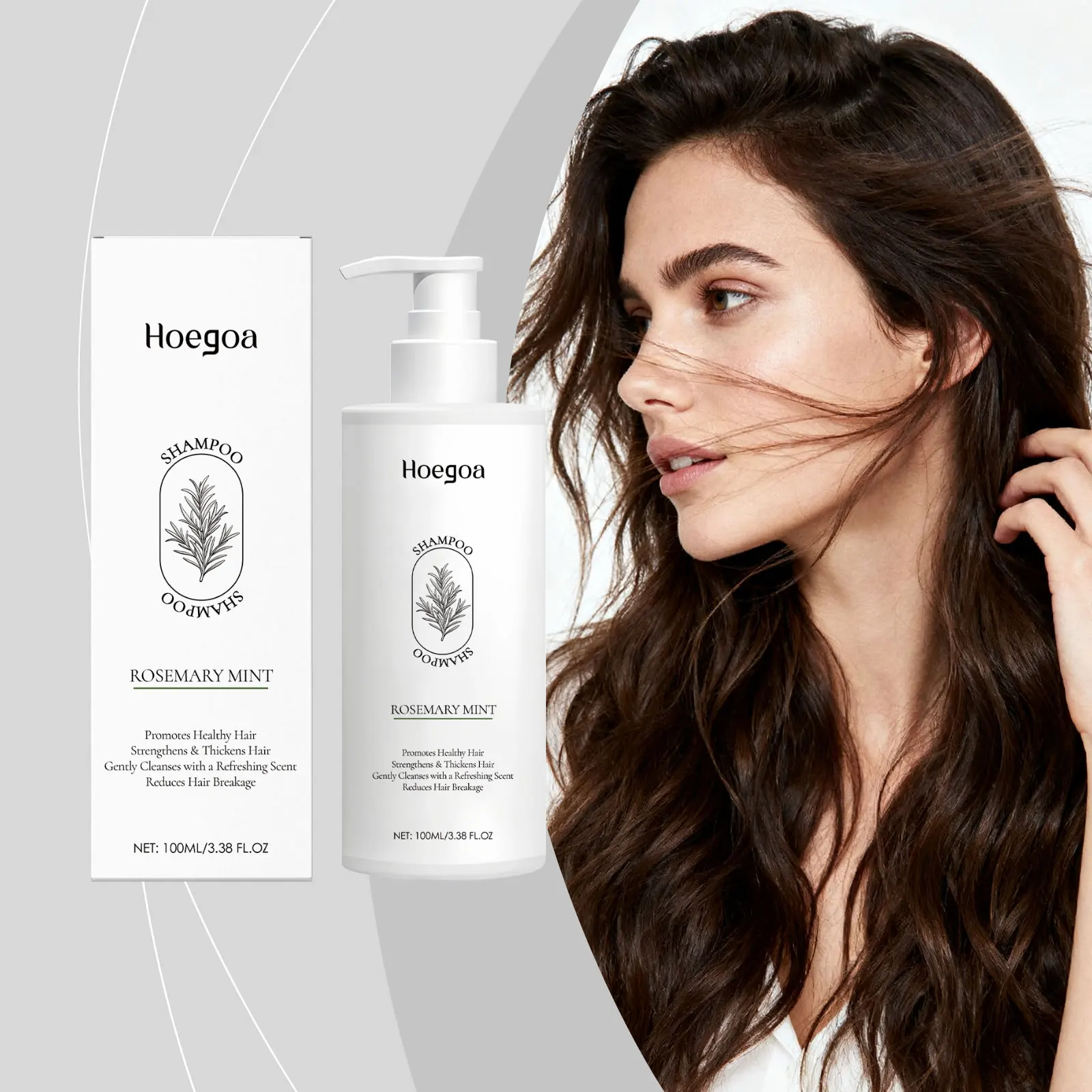 Rosemary & Mint Shampoo - A Shampoo for Enhancing Hair Shine, Cleansing Strands, Smoothing and Volumizing Hair