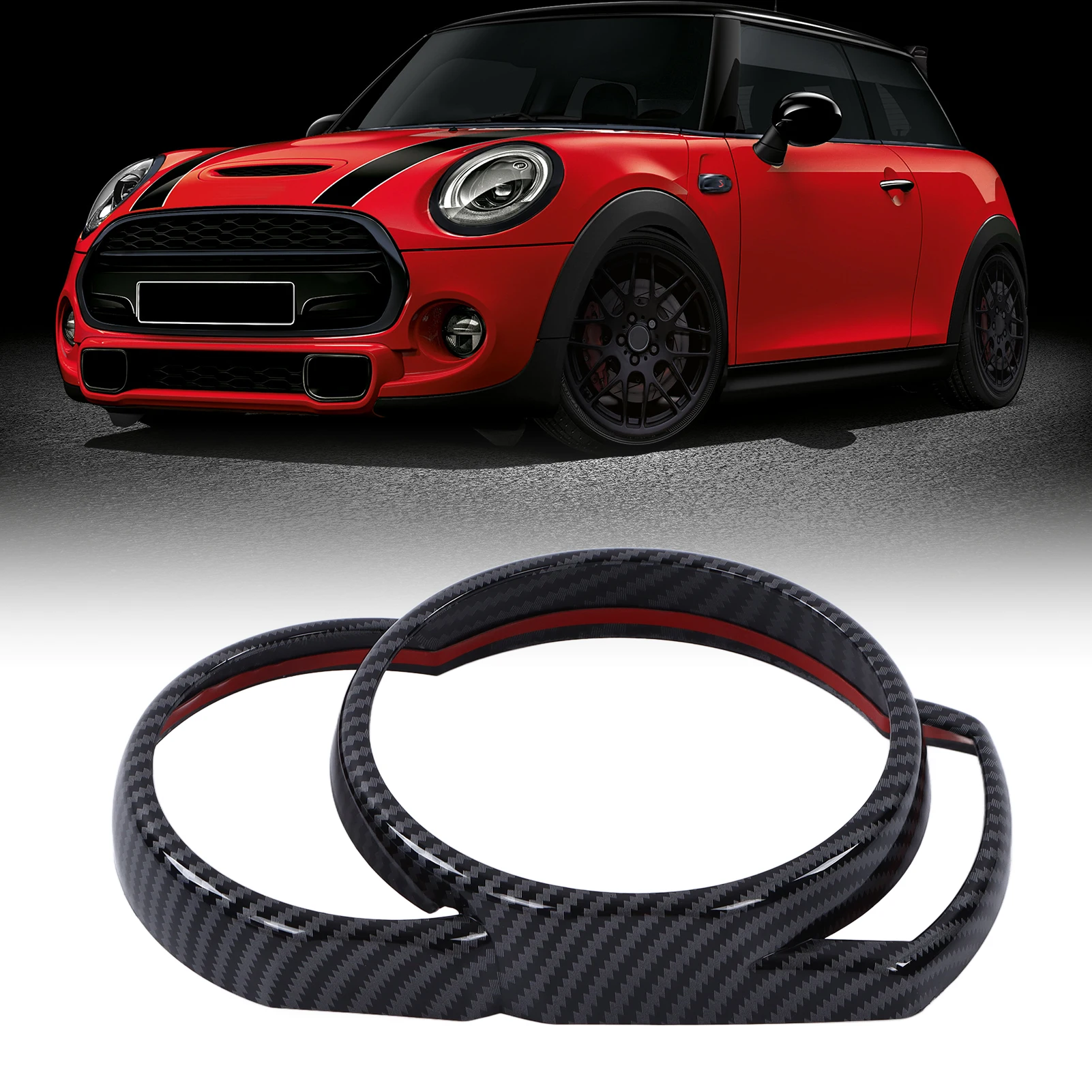 1Pcs ABS Carbon Fiber Style Dashboard Instrument Panel Frame Decorative Cover Trim for Cooper Clubman Estate F54 2016-2021