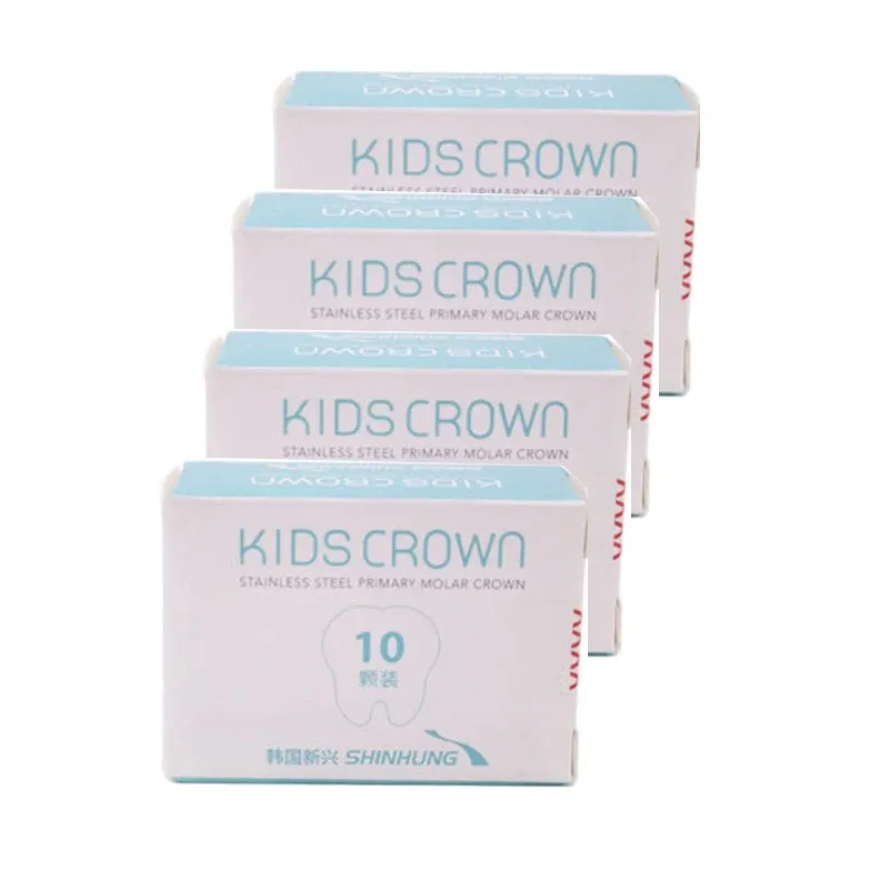 EUR Stainless Steel Korea Shinhung Kids Crown Primary Molar Crown Temporary Teeth Crown For Children Dental Kids Teeth Crown