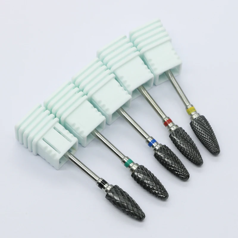 DDQ  Nail Drill Bits Flame Ceramic Cutters for Manicure Electric Pedicure Nail Bits Gel Polish Remover Files Burr Nail Tools