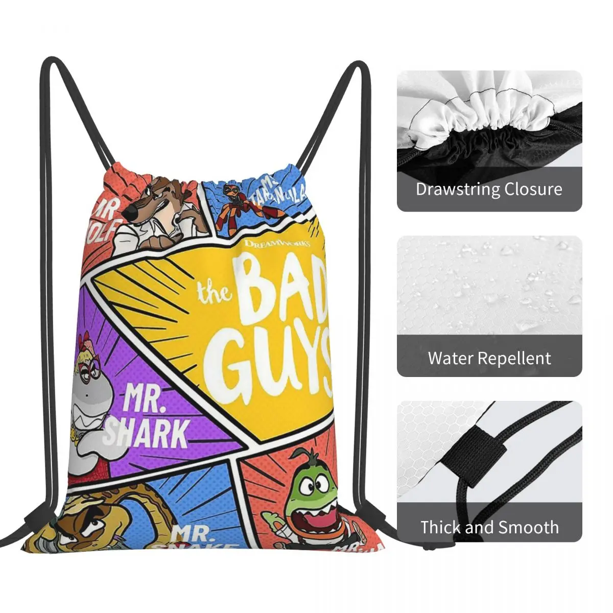 나쁜 녀석 귀여운 배낭 캐주얼 드로스트링 가방 신발 가방 여행 학교용 책 가방