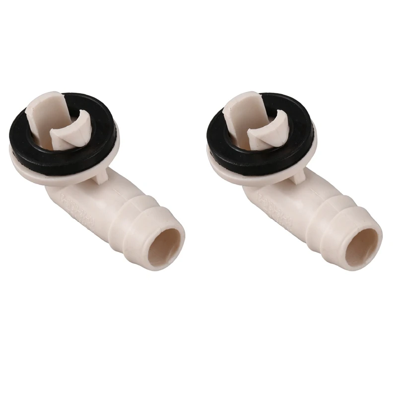 2X Air Conditioner Ac Drain Hose Connector Elbow Fitting For Mini-Split Units And Window Ac Unit 3/5 Inch(15Mm)