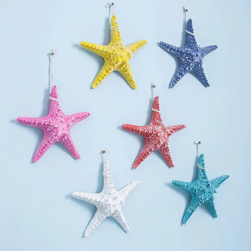 Mediterranean Resin Sea Stars Colorful Starfish Bar Aquarium Home Wall Hanging Coastal Ocean Decoration Beach Decoration Crafts