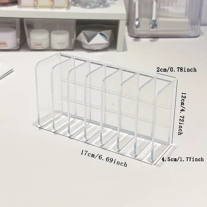 1Pc 7 Grid Acrylic Eye Shadow Multi-Function Cosmetics Display Tray Storage Box Cosmetic Shelf Toiletries Storage Rack Household