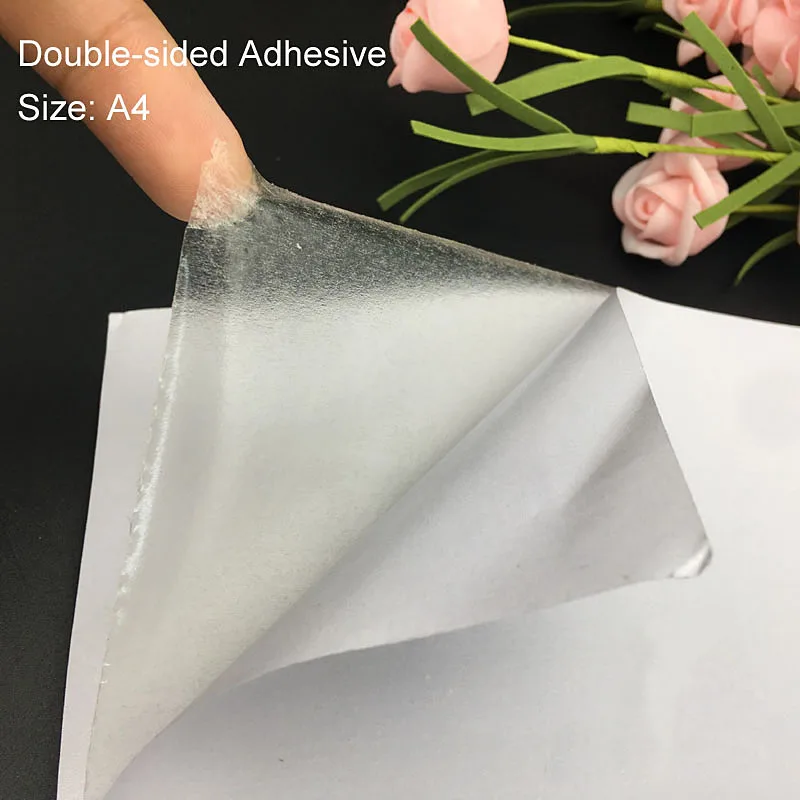 A4 Double-sided Sandwich Double-sided Adhesive Sold In 10 Sheets Clear Strong Stickly Transparent For Packing Paper Craft