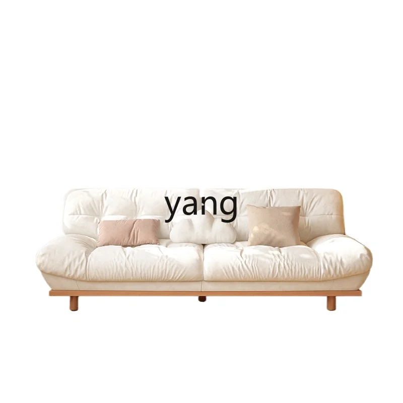 

Yhm fabric sofa small apartment living room log wind straight row cloud sofa