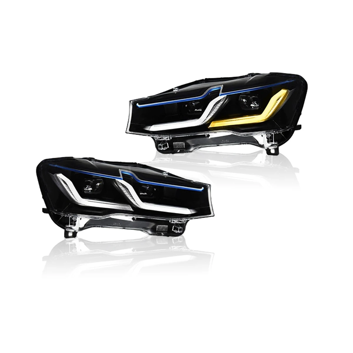 نوع LED سيارة المصابيح الأمامية لسيارات BMW X3 2010-2016 X4 F26 F25 مجموعة مصابيح أمامية DRL بدوره إشارة العارض المصابيح الأمامية التوصيل اللعب