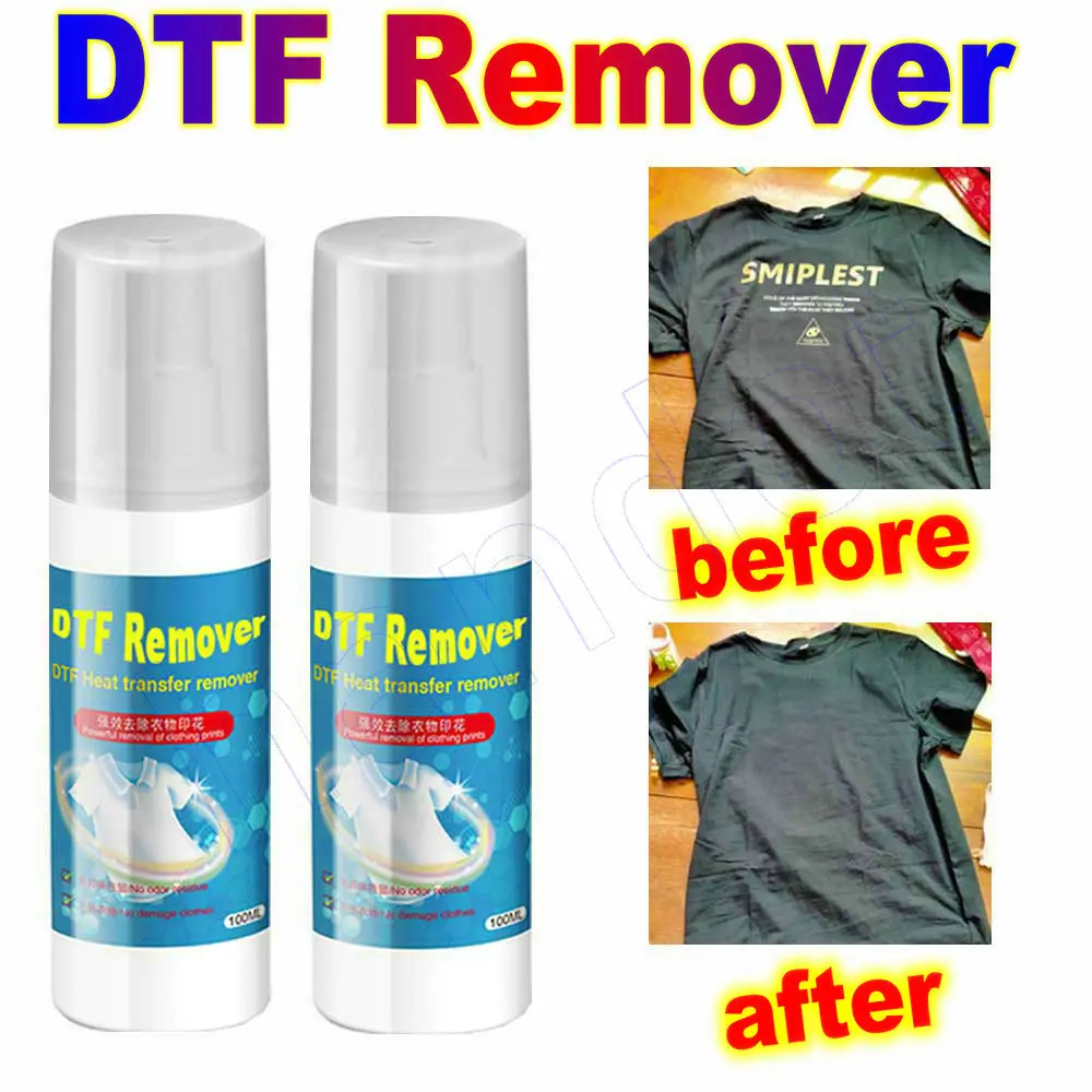 Heat Transfer Vinyl Remover DTF Remove Clothing DTF Remover Adhesive Print Remover Liquid Remove Clothing For Printer Cleaner