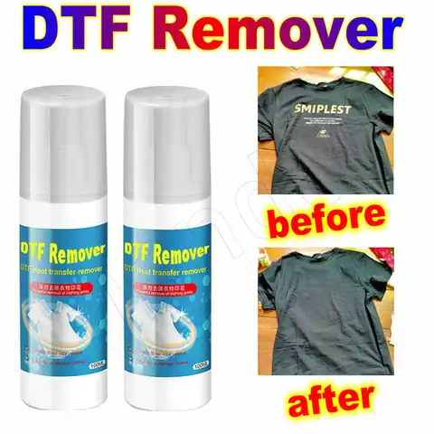 Bilashmart Heat Transfer Vinyl Remover DTF Remove Clothing DTF Remover Adhesive Print Remover Liquid Remove Clothing For Printer Cleaner