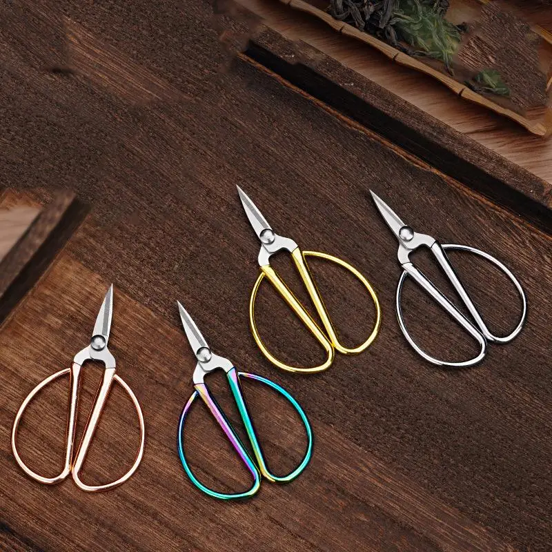 Mini Stainless Steel Retro Sewing Scissors Durable Vintage Embroidery Tailor Scissors  Fabric Cutter Craft Tool For Sewing