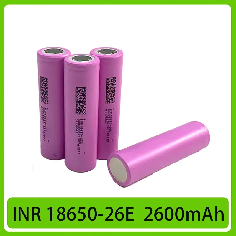 2600mAh Lithium Rechargeable Battery INR18650 26E 3.7V INR18650 26E High Discharge 30A Power Bateria Cell for Screwdriver