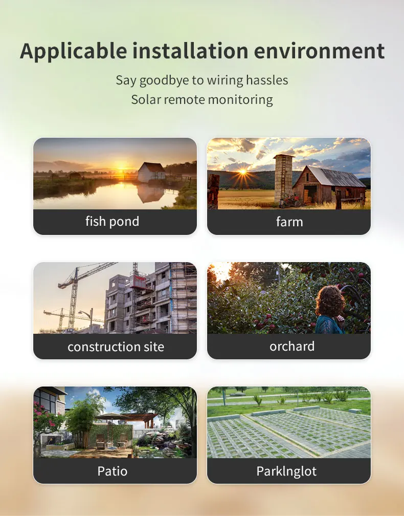 Q3 UBOX APP Surveillance Camera 4MP HD Solar Powered 10X Zoom 6-Section 18650 Battery WiFi 4G Support