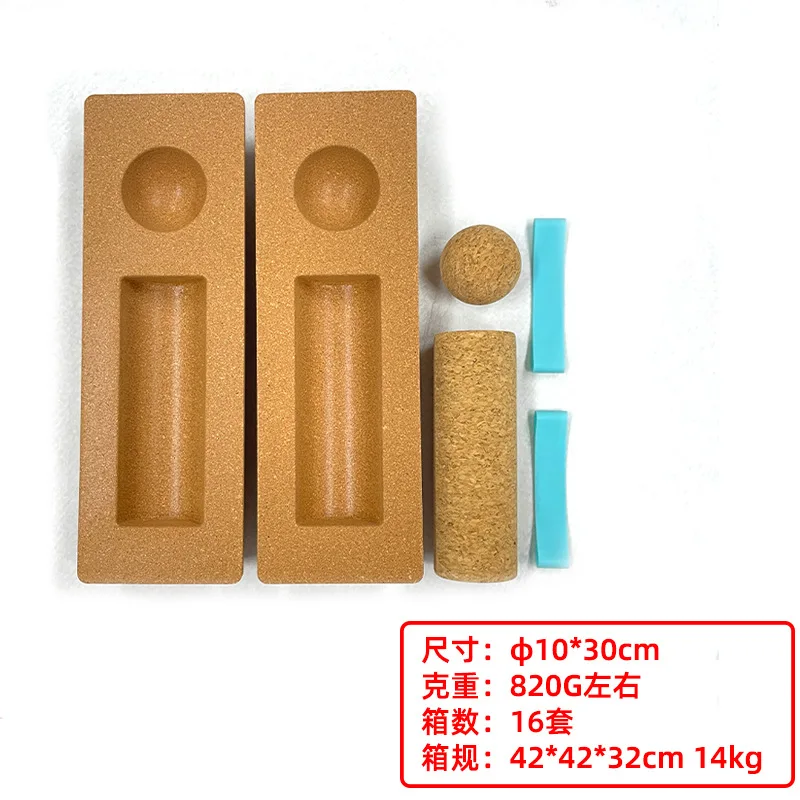 Portable Cork Yoga Balance Trainer Set Anti Slip Fitness Board with Split Half Round Massage Column Training Equipment