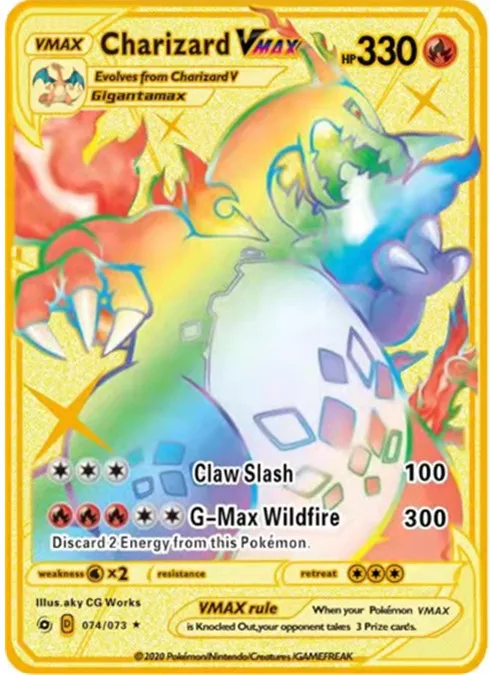 Pokemon Engelse Metal Game Collection Card Anime Figuur Charizard Pikachu Blastoise Mewtwo Battle Collection Carte Card Toy Gift - afbeelding 1