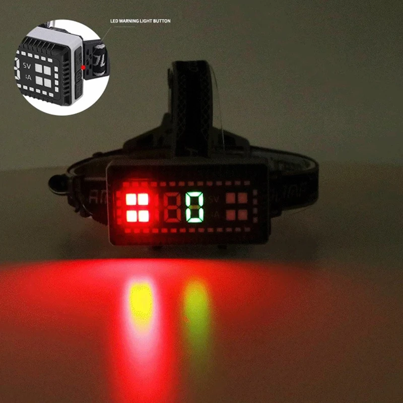 

F2 Rechargeable Zoom Fishing Camping Head Lamp Light XHP199 High Power LED Headlamp Powerful LED Headlight 18650 Head Flashlight