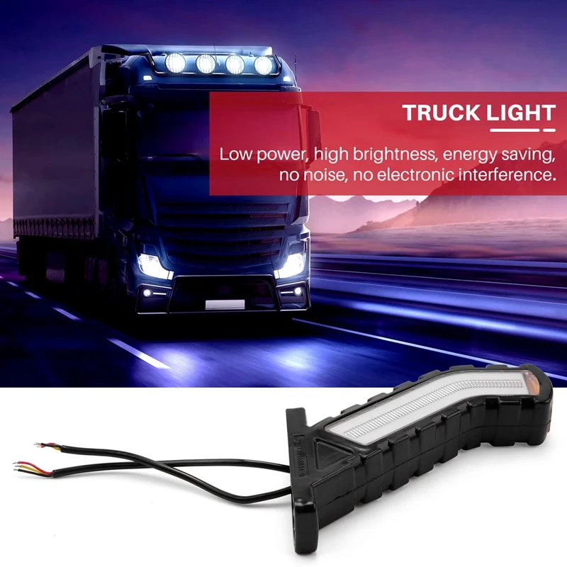 2PCS Side Lights LED Outline Marker 12-24V LED Lights Truck Trailer LED Truck Light Van LED Lights Trailer Tail Lights