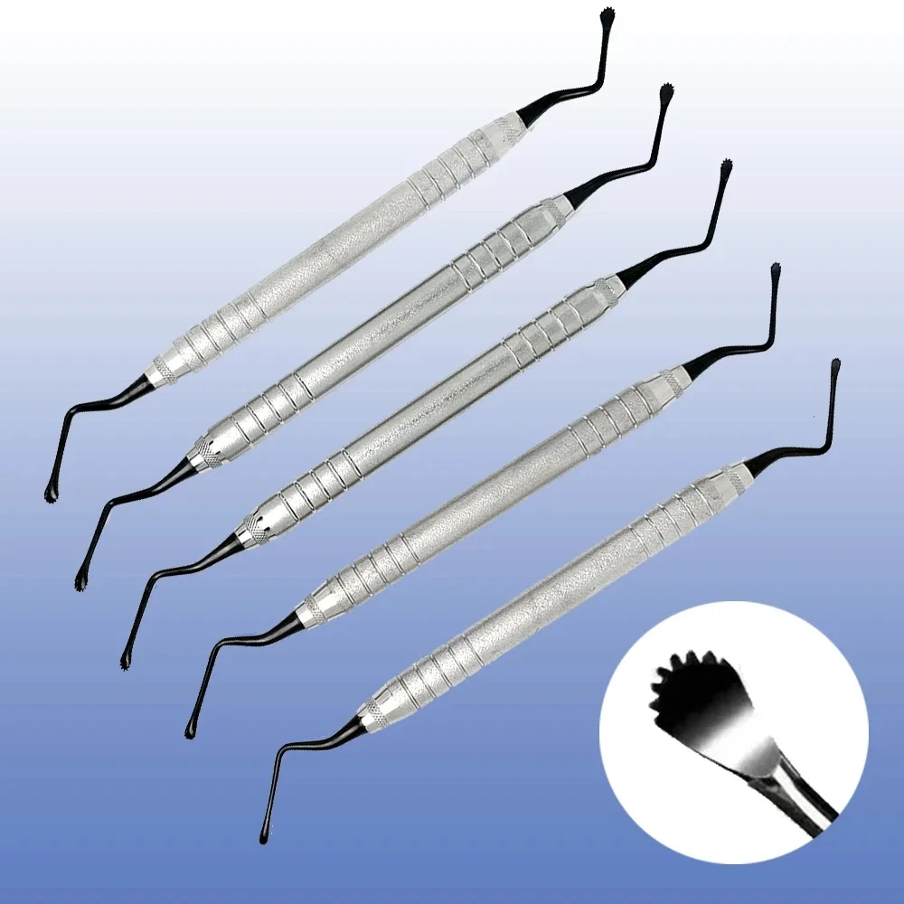 

1Pcs Dental Gracey Jagged Curette Periodontal Bone Curettes Perio Dental Tooth Cleaning Scaler Dental Tool