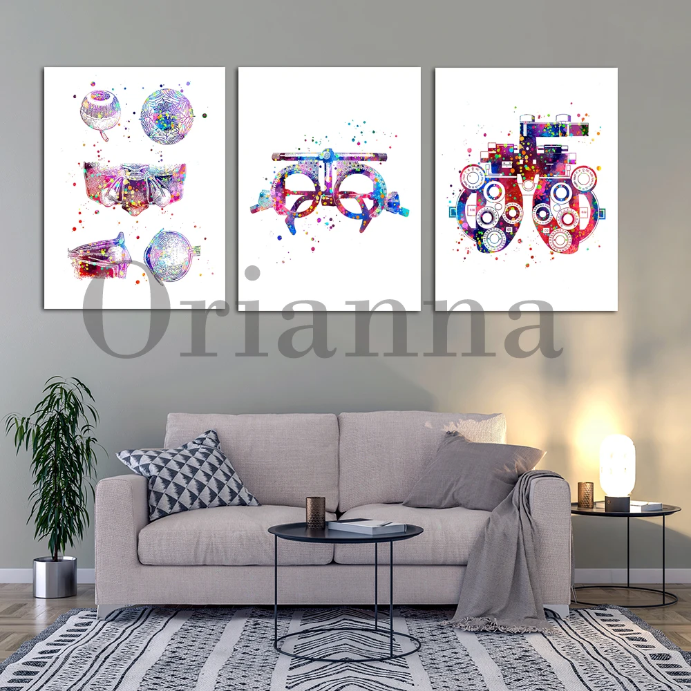 Ophthalmology Art Eye Anatomy Print Optometrist Gift Optician Office Decor Refractor Print Poster Medical Art Eye Clinic Art