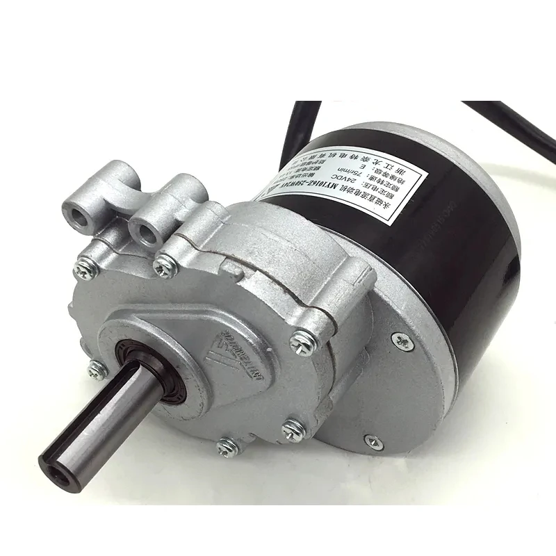 Brushed DC gear ， Low speed brushed gear motor for electric wheel, 250w, 24v, 75rpm / 120rpm, 44mm long, 17mm diameter