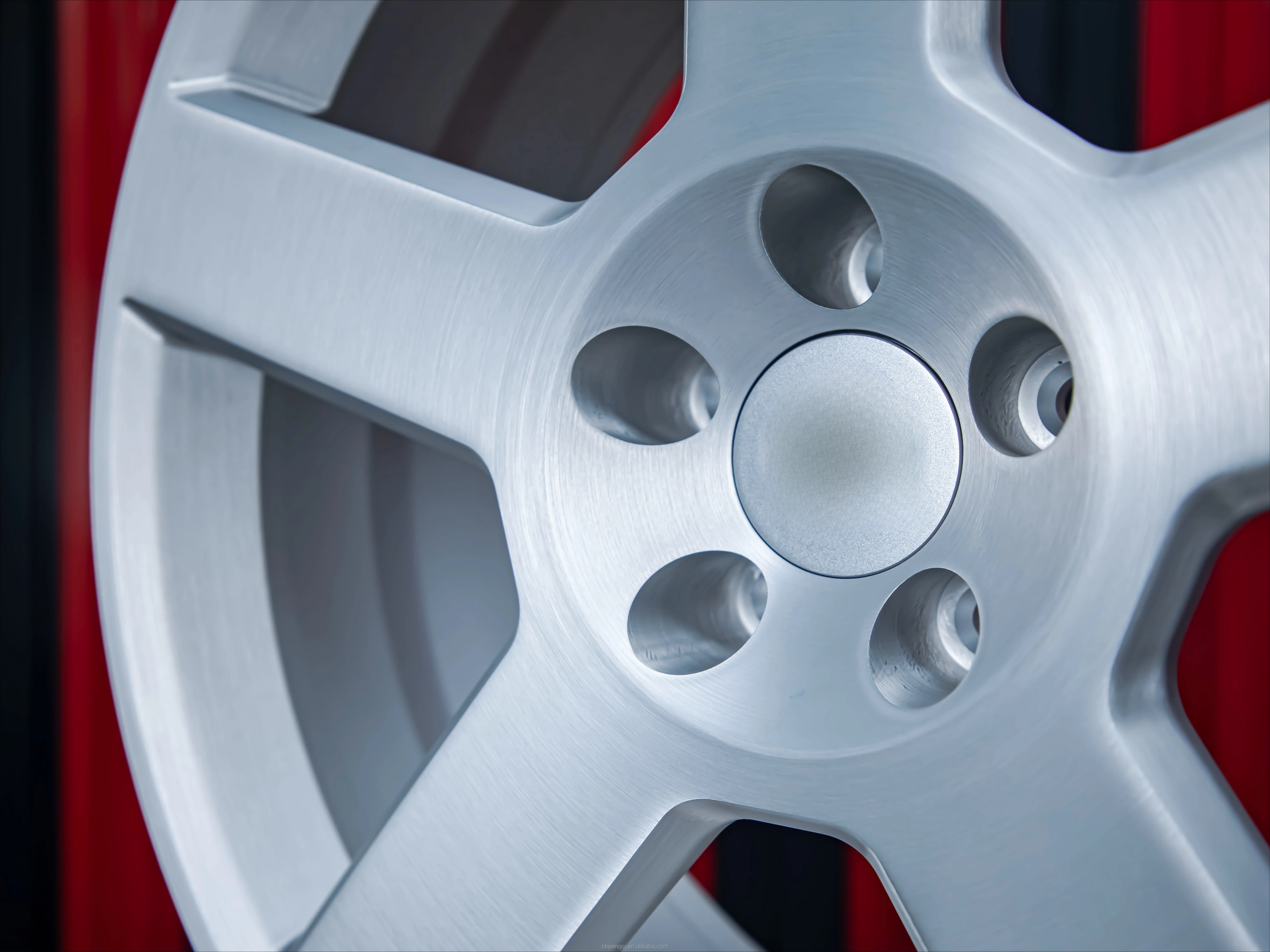 For New Factory Direct Sale Brushed Silver Finish 40mm ET Customized Engraved Cap Monoblock Forged Wheels for V60