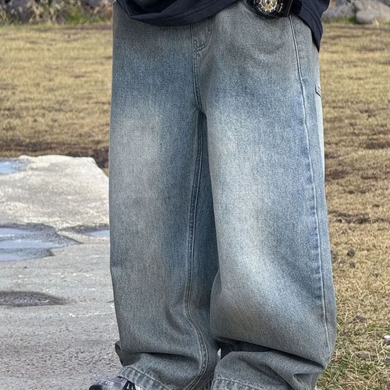 Boys Jeans Spring 2026 Casual Loose Wide Leg Denim Pants Kids Fashion Cool Trousers