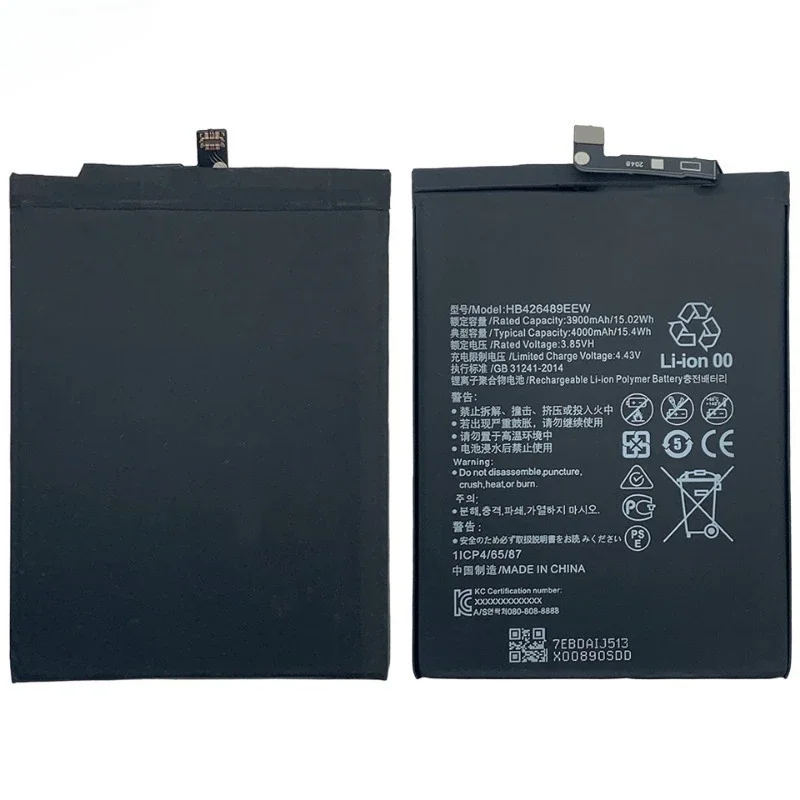 HB426489EEW for Huawei Y8P (2020)/Y8 Prime 2020/Enjoy 10S Phone Battery High Quality High Capacity Replacement Bateria with Tool