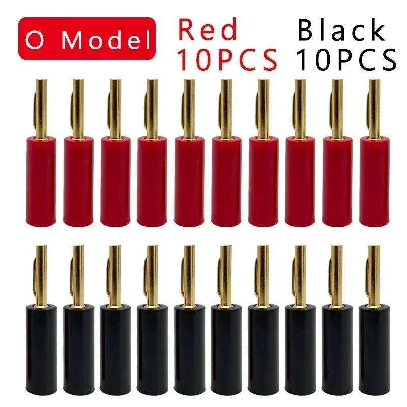 10/20 Stuks Banaan Connector Plug Jack Vergulde Muzikaal Geluid Audio Speaker 4Mm Banaan Pluggen Voor Audio Video Luidspreker Terminal