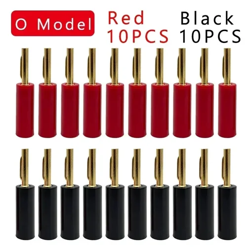 Imagen 2 del producto Conector Banana chapado en oro para altavoz de Audio Musical, enchufes Banana de 4MM para Terminal de altavoz de Audio y vídeo, 10/20 piezas