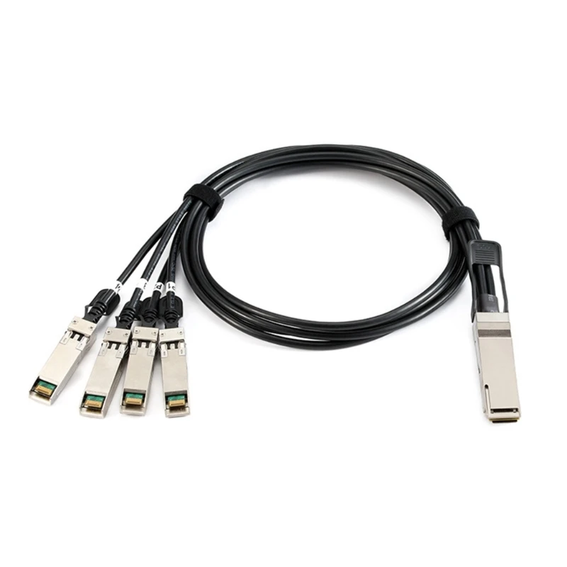 Professional 40Gigabit QSFP+ to 4xSFP+ Data Cable,39.37inch Cable for Efficient Data Center Wiring Seamlessly Data Flows