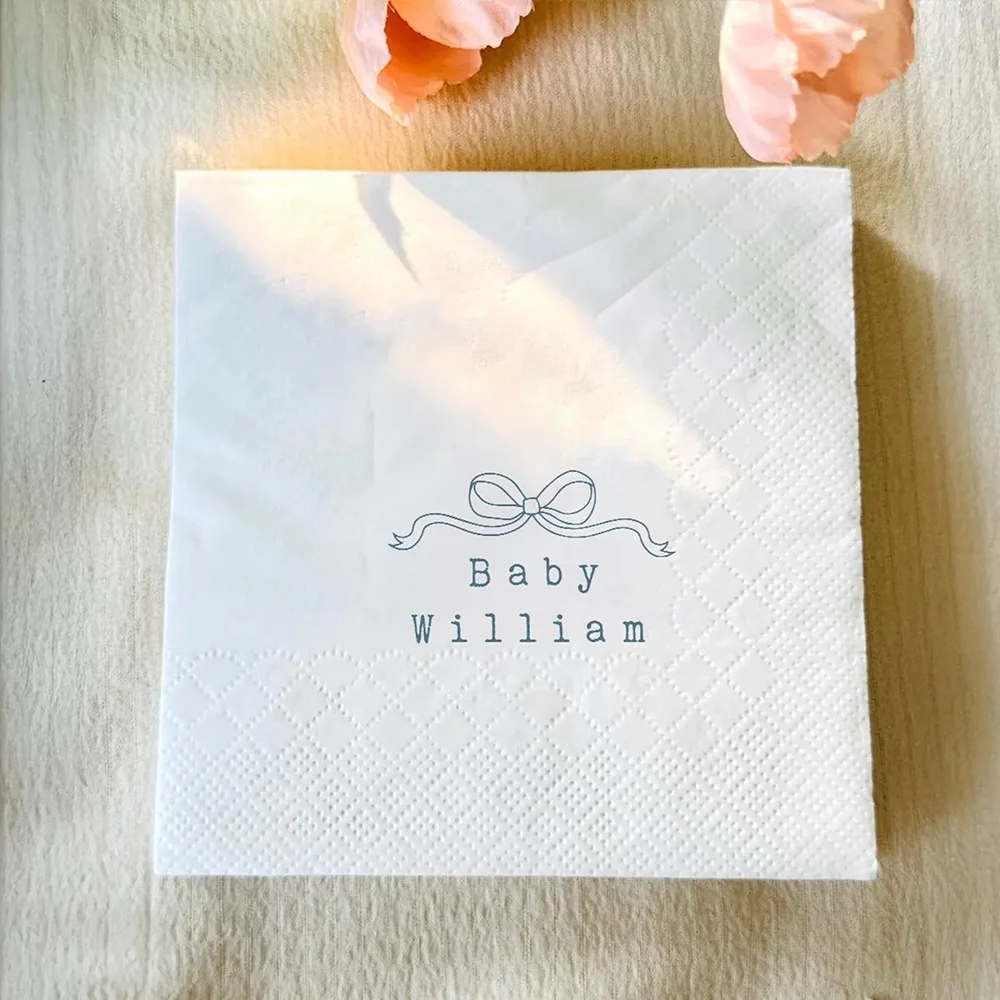 شخصية 20 ورقة استحمام الطفل الحلوى المناديل لطيف الجنس تكشف الجدول زينة كوكتيل المناديل إعلان الحمل