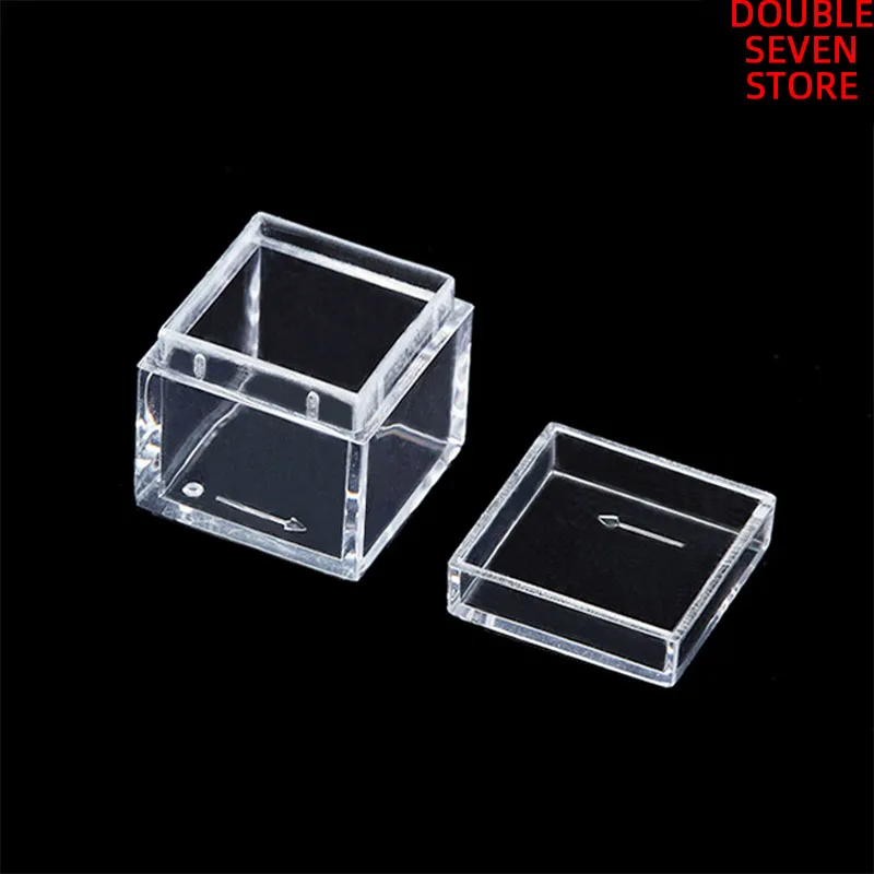 Inside 2*2*2cm High transparent chip box mini plastic box PS storage box