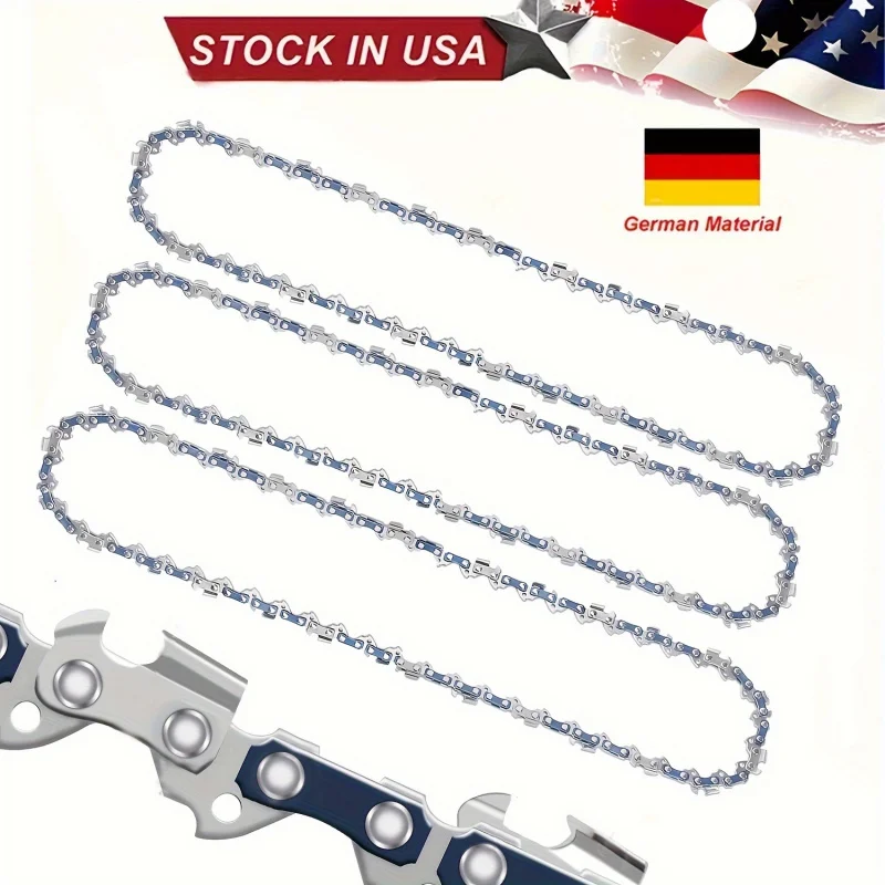 3 Pcs  8 Inch Chain Saw ，3/8 Inch - 33 One Drive Link，Guide Plate Chain